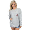 Florida State Long Sleeve Stadium Tee in Heather Grey by Lauren James - Country Club Prep