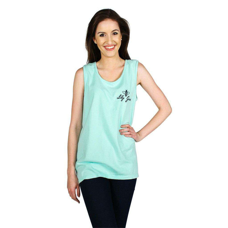 Flower Anchor Tank Top in Island Reef by Lily Grace - Country Club Prep