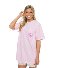 Flower Logo Short Sleeve Tee in Blossom Pink by The Southern Shirt Co. - Country Club Prep