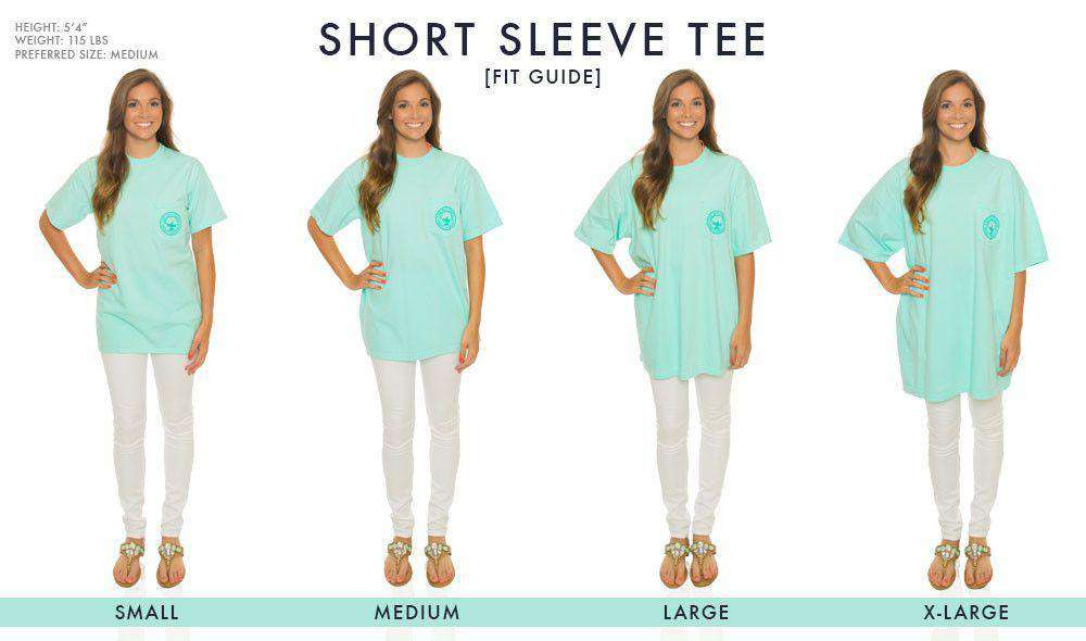 Flower Logo Short Sleeve Tee in Ocean Blue by The Southern Shirt Co. - Country Club Prep