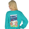 Fourth and Goal Long Sleeve Tee in Tropical Green by Lauren James - Country Club Prep