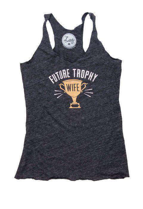 Future Trophy Wife Racerback Tank Top in Black by Rowdy Gentleman - Country Club Prep