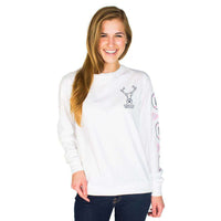 Game On Longsleeve Tee Shirt in White by Jadelynn Brooke - Country Club Prep