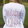 Game On Longsleeve Tee Shirt in White by Jadelynn Brooke - Country Club Prep