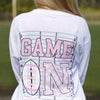 Game On Longsleeve Tee Shirt in White by Jadelynn Brooke - Country Club Prep