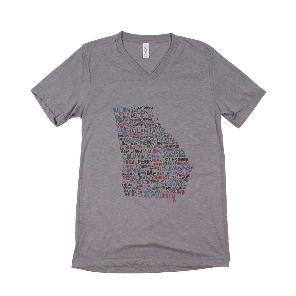 Georgia Cities and Towns V-Neck by Southern Roots - Country Club Prep