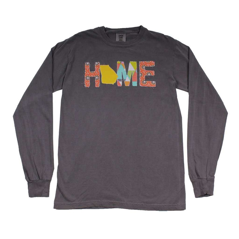 Georgia Home Long Sleeve Tee in Gray by Southern Roots - Country Club Prep