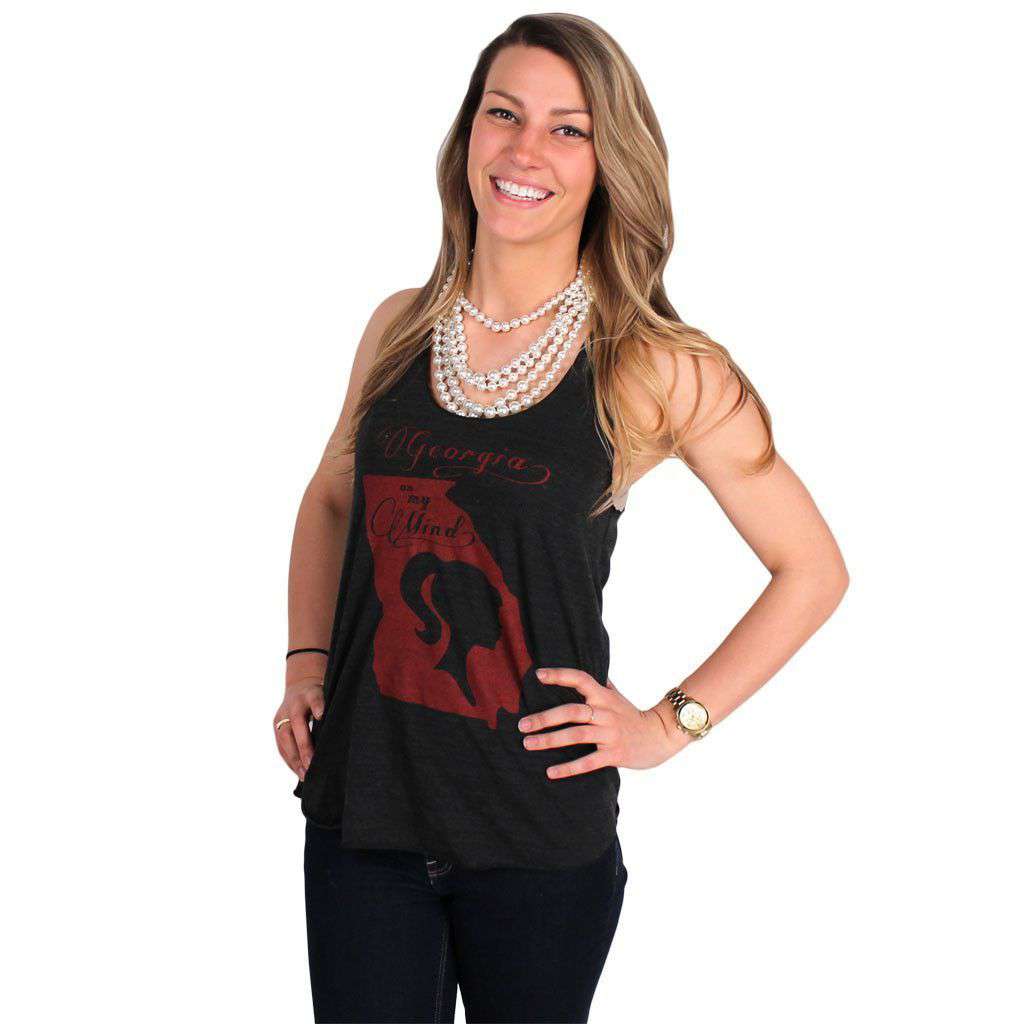 Georgia on my Mind Tank Top in Black by Judith March - Country Club Prep