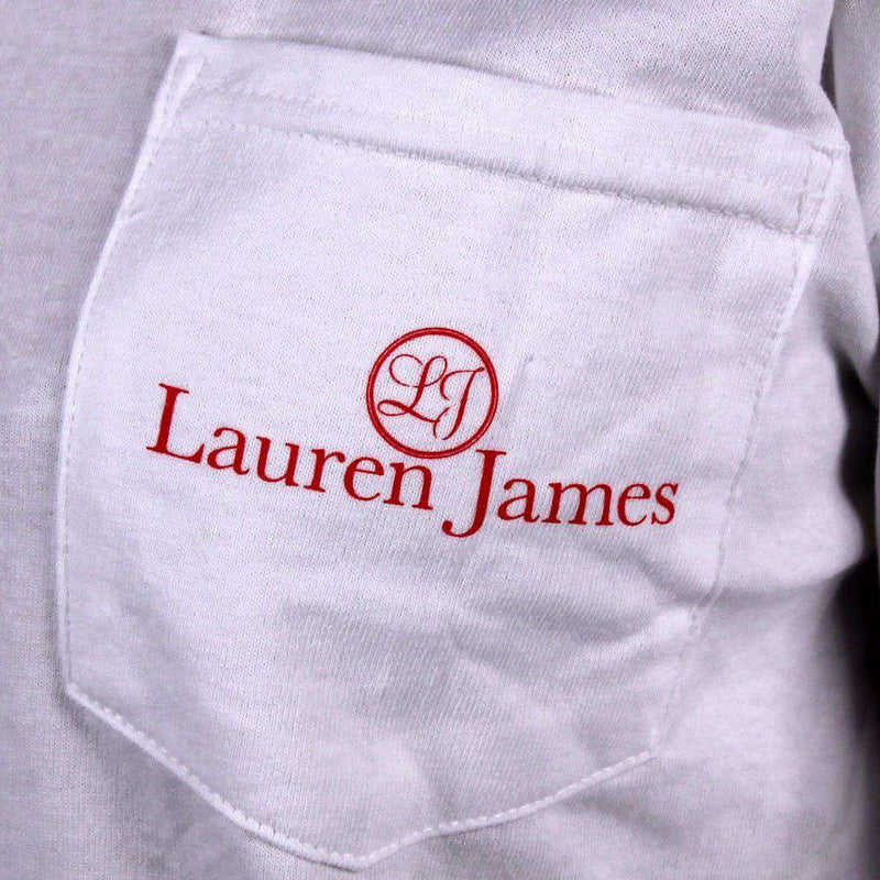 Georgia Pride Long Sleeve Tee in White by Lauren James - Country Club Prep
