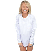 Georgia Sweet Tea Long Sleeve Tee in White by Lauren James - Country Club Prep