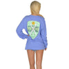 Gettin' Friski Long Sleeve Tee in Periwinkle Blue by Lauren James - Country Club Prep