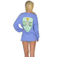 Gettin' Friski Long Sleeve Tee in Periwinkle Blue by Lauren James - Country Club Prep