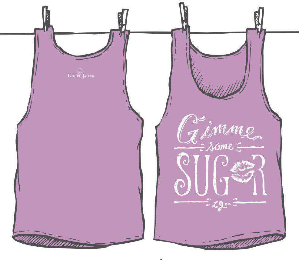 Gimme Some Sugar Tank Top in Lavender by Lauren James - Country Club Prep