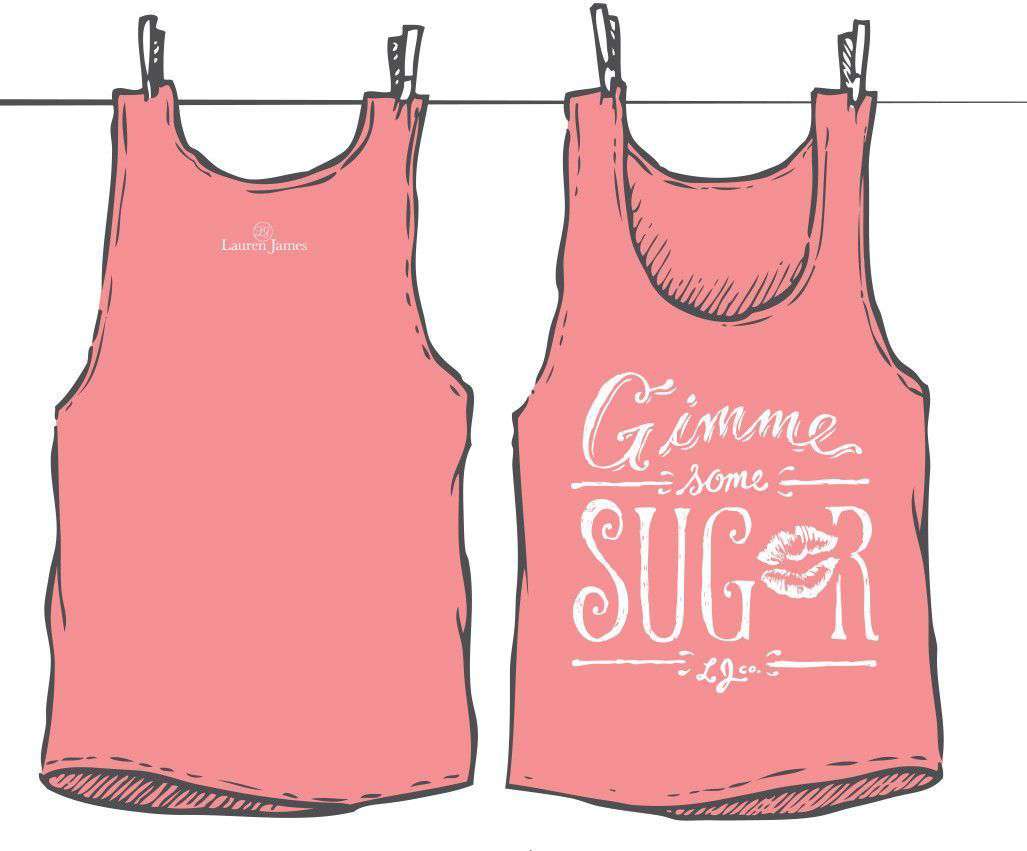 Gimme Some Sugar Tank Top in Pink by Lauren James - Country Club Prep