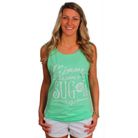 Gimme Some Sugar Tank Top in Stem Green by Lauren James - Country Club Prep