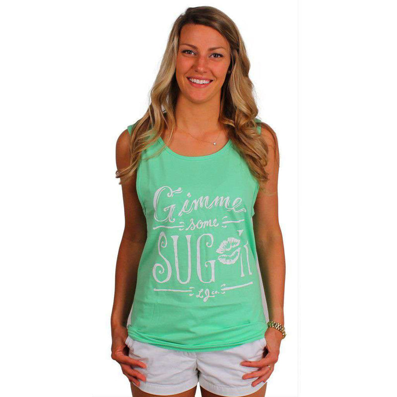 Gimme Some Sugar Tank Top in Stem Green by Lauren James - Country Club Prep