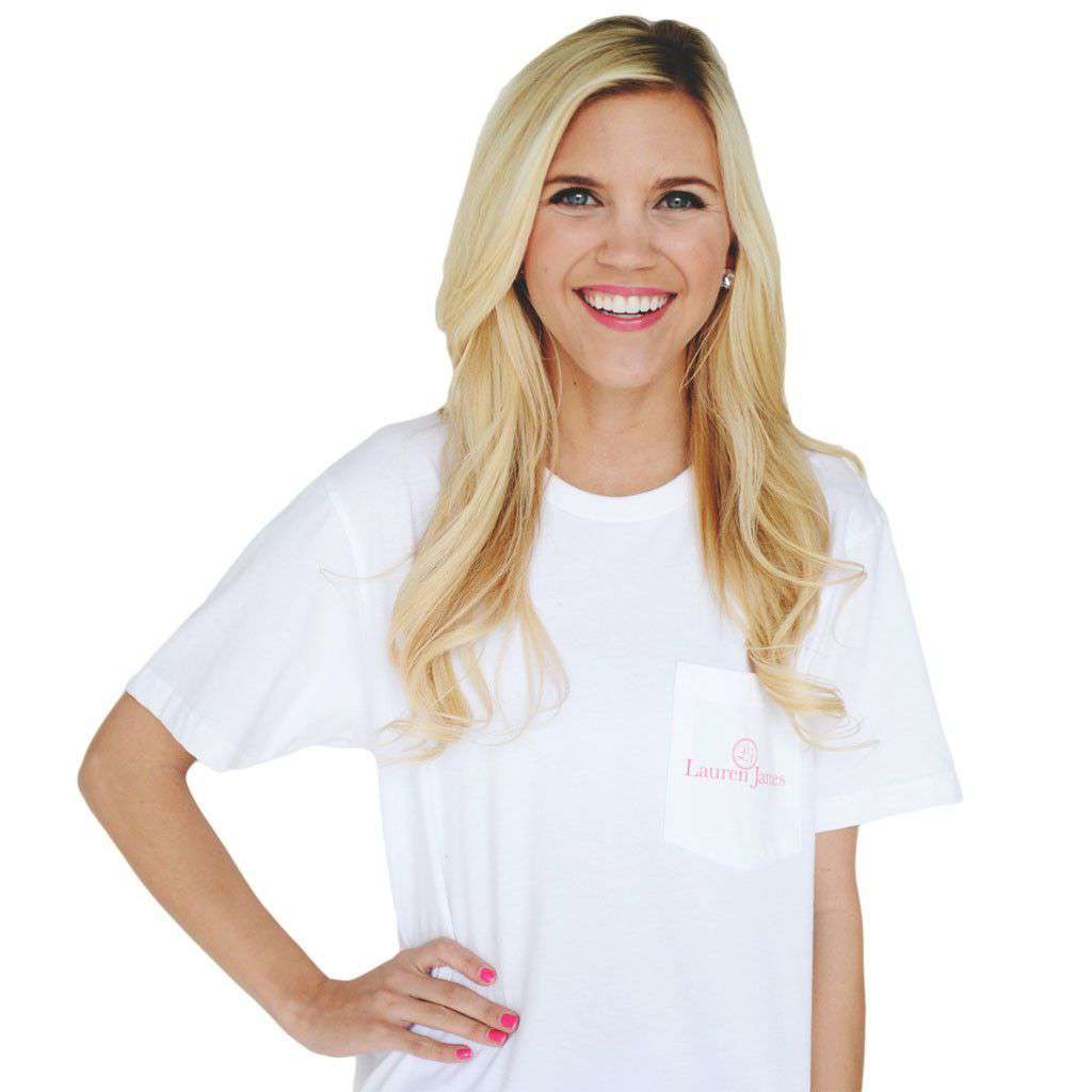 Girl's Best Friend Tee in White by Lauren James - Country Club Prep