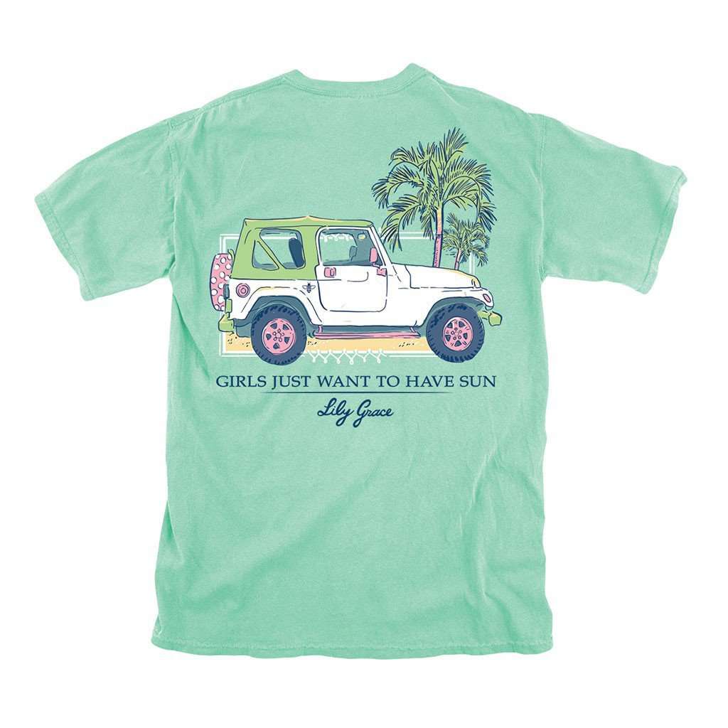 Girls Just Want to Have Sun Tee in Island Reef by Lily Grace - Country Club Prep
