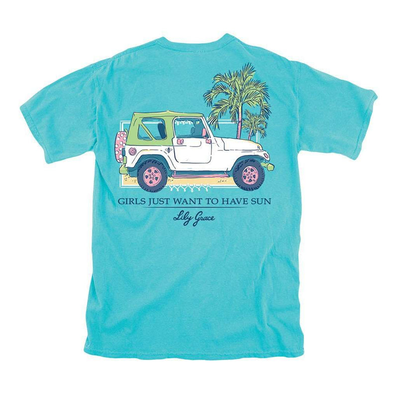 Girls Just Want to Have Sun Tee in Lagoon by Lily Grace - Country Club Prep