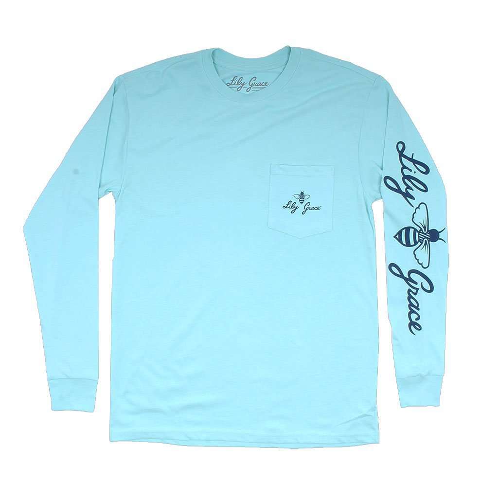 Girls Want to Have Sun Long Sleeve Tee in Chalky Mint by Lily Grace - Country Club Prep