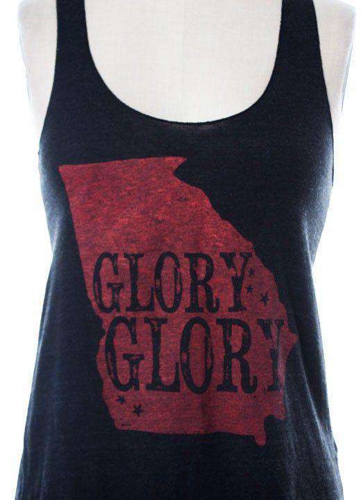 Glory Glory Old Georgia Tank Top in Black by Judith March - Country Club Prep