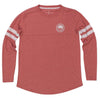 Heather Jersey Long Sleeve Tee Shirt in Chrysanthemum Red by The Southern Shirt Co. - Country Club Prep