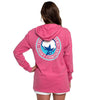 Heathered Long Sleeve Hoodie Tee in Rose by The Southern Shirt Co. - Country Club Prep