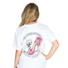 High Cotton & Higher Heels Pocket Tee in White by Lauren James - Country Club Prep