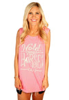 Hold Your Horses Tank Top in Pink by Lauren James - Country Club Prep