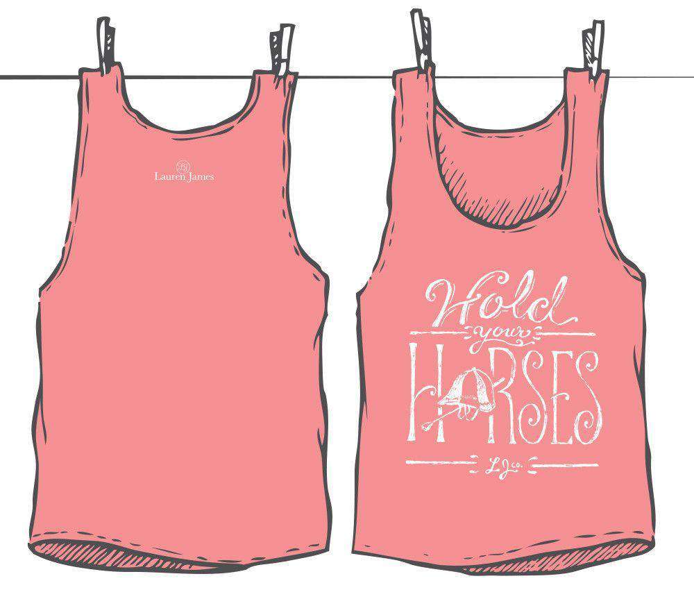 Hold Your Horses Tank Top in Pink by Lauren James - Country Club Prep