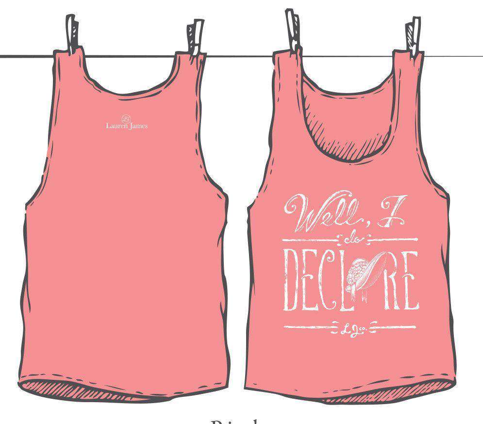 I Do Declare Tank Top in Pink by Lauren James - Country Club Prep