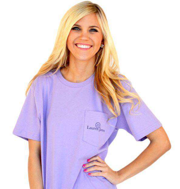 I'm a Seersucker for a Boy in a Bow Tie Tee in Lavender by Lauren James - Country Club Prep