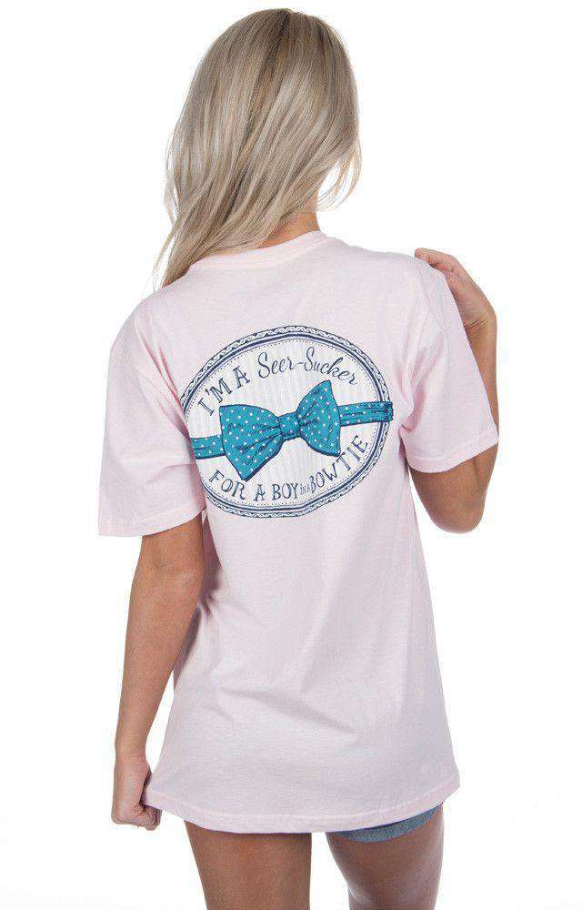 Lauren James I'm a Seersucker for a Boy in a Bow Tie Tee in Pink ...