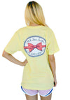 I'm a Seersucker for a Boy in a Bow Tie Tee in Yellow by Lauren James - Country Club Prep