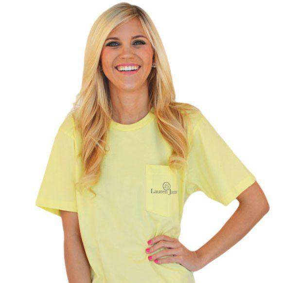 I'm a Seersucker for a Boy in a Bow Tie Tee in Yellow by Lauren James - Country Club Prep