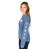 It's Better Down South Longsleeve Tee Shirt in Blue Jean by Jadelynn Brooke - Country Club Prep