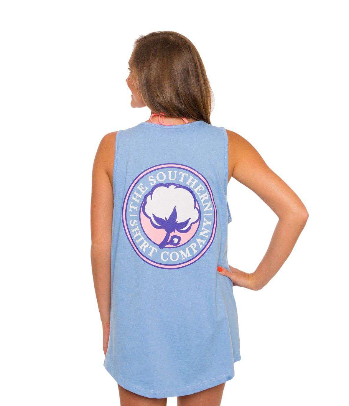 Jenny Tank in Maui Blue by The Southern Shirt Co. - Country Club Prep