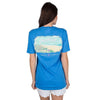 Just Coast Short Sleeve Tee in Delta Blue by Lauren James - Country Club Prep