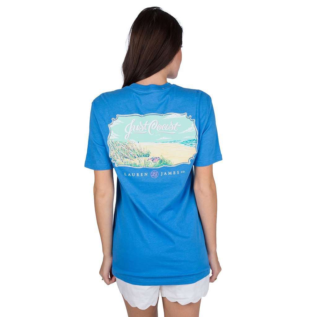 Just Coast Short Sleeve Tee in Delta Blue by Lauren James - Country Club Prep