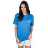 Just Coast Short Sleeve Tee in Delta Blue by Lauren James - Country Club Prep