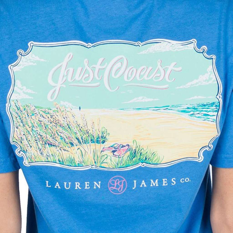 Just Coast Short Sleeve Tee in Delta Blue by Lauren James - Country Club Prep