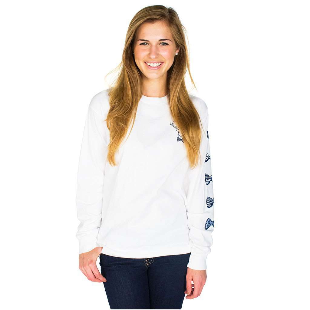 Keeping it Classy Longsleeve Tee Shirt in White by Jadelynn Brooke - Country Club Prep