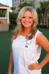 Keeping it Classy Since 1776 Tank Top in Picket Fence White by Jadelynn Brooke - Country Club Prep