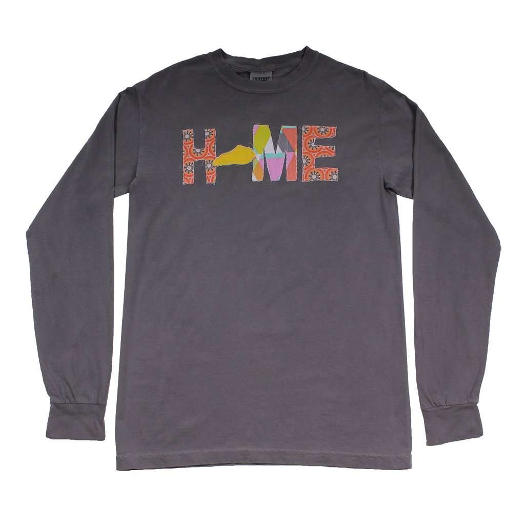 Kentucky Home Long Sleeve Tee in Gray by Southern Roots - Country Club Prep