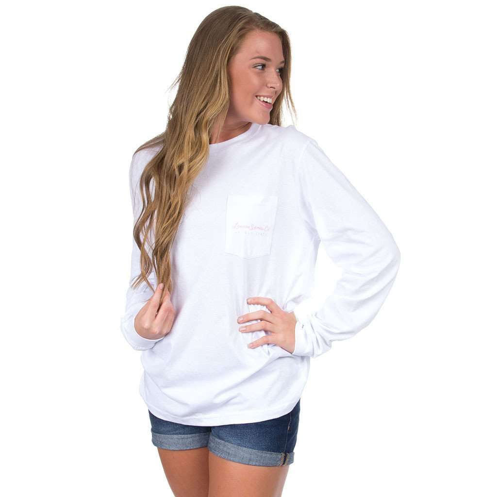 Kentucky My Old Home Long Sleeve Tee in White by Lauren James - Country Club Prep