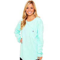 Kimmy Boatneck Long Sleeve Tee in Tidal Green by The Southern Shirt Co. - Country Club Prep