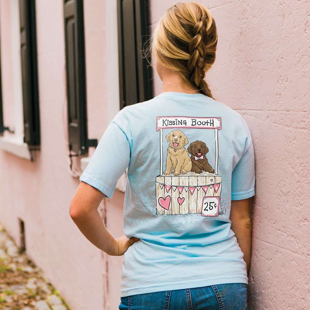 Kissing Booth Tee in Chambray by Lily Grace - Country Club Prep