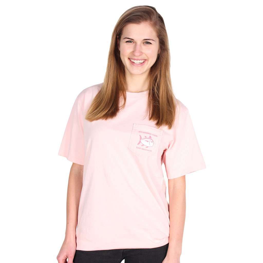 Ladies Original Skipjack Tee Shirt in Light Pink by Southern Tide - Country Club Prep