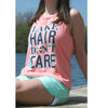 Lake Hair Don't Care Tank in Coral by Jadelynn Brooke - Country Club Prep