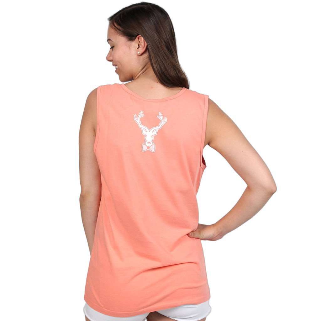 Lake Hair Don't Care Tank in Coral by Jadelynn Brooke - Country Club Prep